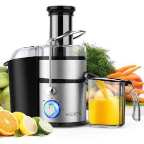 KOIOS Centrifugal Juicer Machines; Juice Extractor with Extra Large 3inch Feed Chute; JE-70 Black