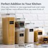 Kitchen Food Storage Containers Set;  Kitchen Pantry Organization and Storage with Easy Lock Lids;  8 Pieces