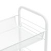 4-Tier Kitchen Trolley White 18.1"x10.2"x33.5" Iron