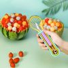 3pcs Set Kitchen Fruit Carving Knife Three-piece Set Of Stainless Steel Watermelon Digging Spoon Fruit Platter Tool Digging Ball Set