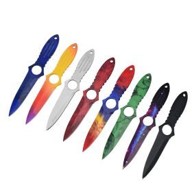 Straight Knife Stainless Steel Training Straight Knife (Color: Green)
