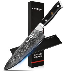 Kegani Chef Knife, 8 Inch Damascus Chefs Knife-Japanese VG10 Super Steel Hammered - G10 Handle Kitchen Knife - Classic Series (Option: Chef Knife)