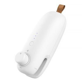 1pc Sealing Machine Mini Heat Sealer, Upgraded USB Charging 2 In 1 Heat Sealer Cutter Rechargeable Bag Resealer, Portable Handheld Heat Vacuum Sealer (Color: White)