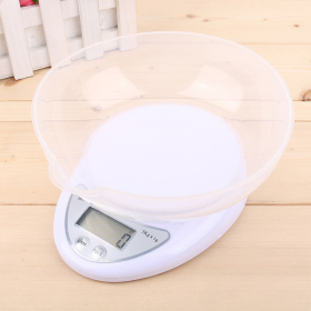 5kg/1g LED Electronic Scales Postal Food Coffee Balance Measuring Weight Portable Digital Baking Scale Kitchen Accessories Tools (Color: With tray)