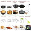 Kitchen Cooking Tool 10Pcs Accessory Baking Basket Pizza Plate Grill Pot For Airfryer 3.2-5.8QT