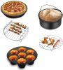 Kitchen Cooking Tool 10Pcs Accessory Baking Basket Pizza Plate Grill Pot For Airfryer 3.2-5.8QT